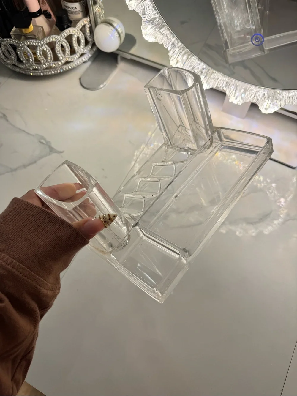 Clear Acrylic Makeup & Desk Organizer - Transparent